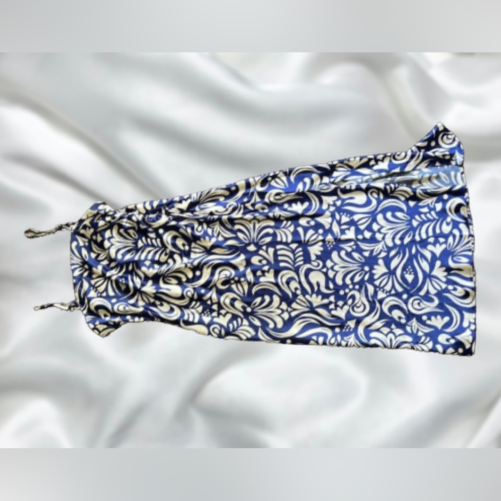 HOUSE OF HARLOW 1960 Dress Blue /Evory Ruched Maxi